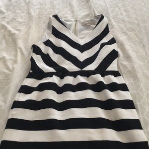 LOFT black and cream dress with pockets!  GUC.